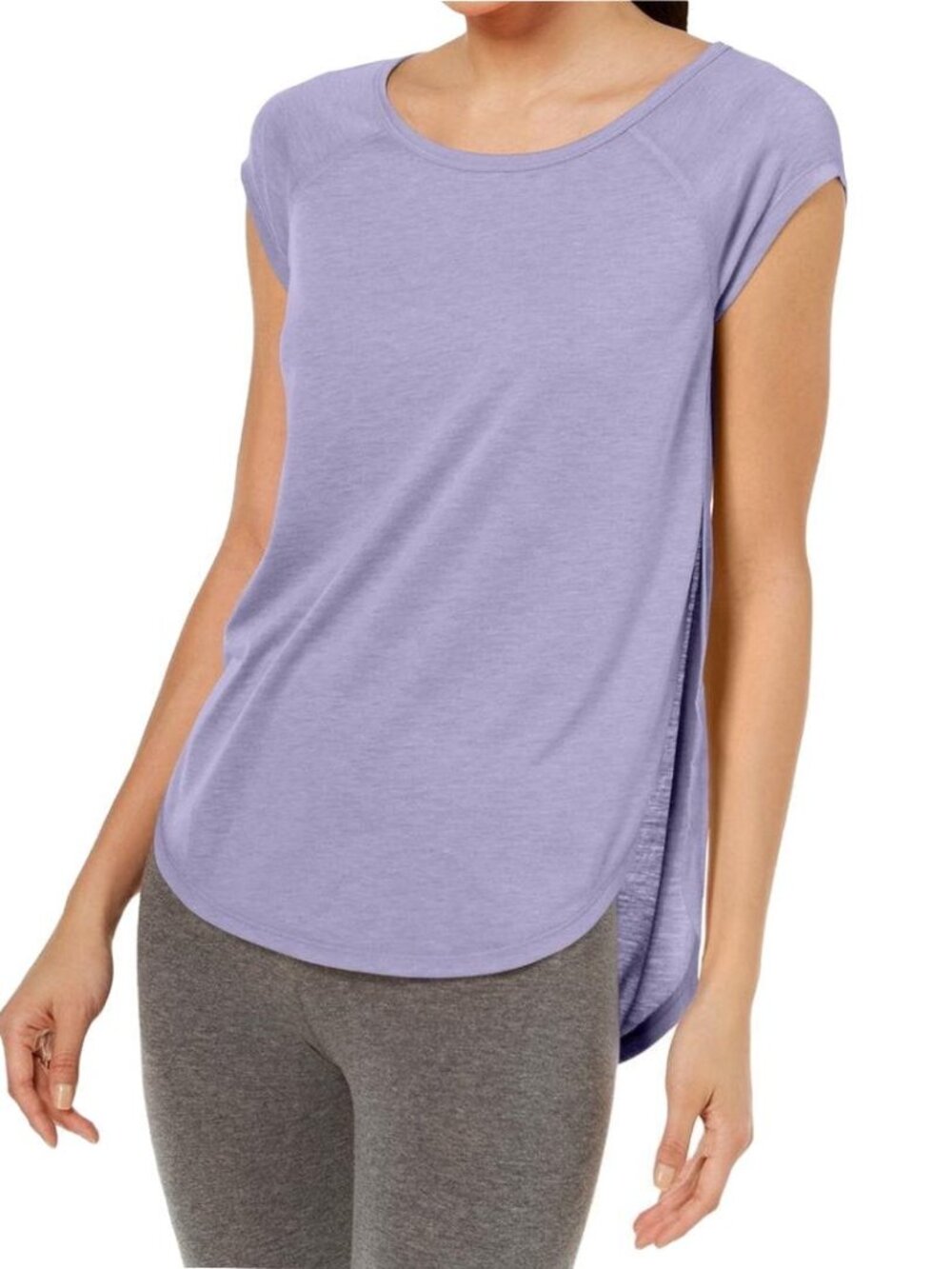 Calvin Klein Womens Performance Cap Sleeve Open Side Top
